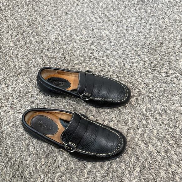 Born Black Leather Loafers Driving Slip On Shoes Women's Size US 6.5 Comfort - Picture 3 of 9